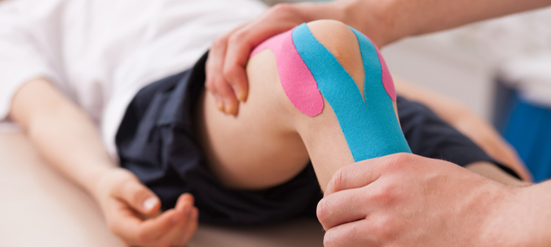 south edmonton physiotherapy - tape treatment knee