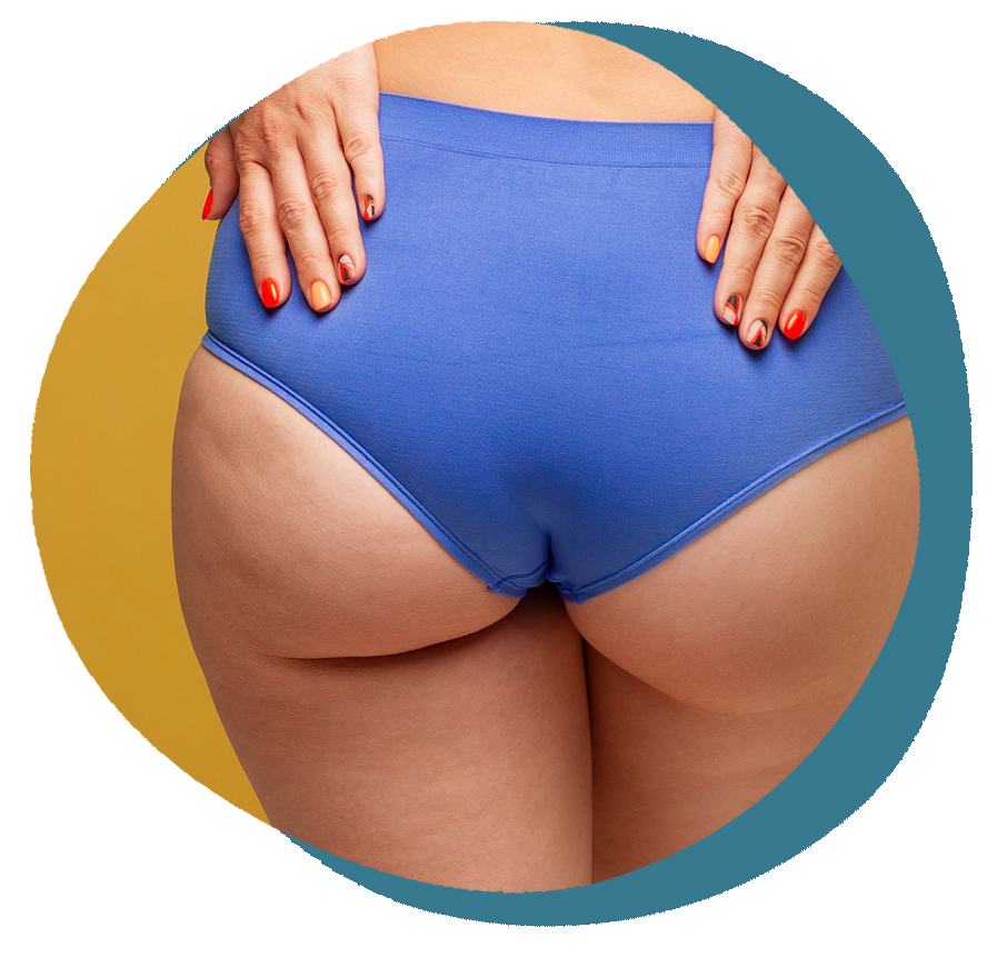 The effects of aesthetic shockwave on a woman's butt